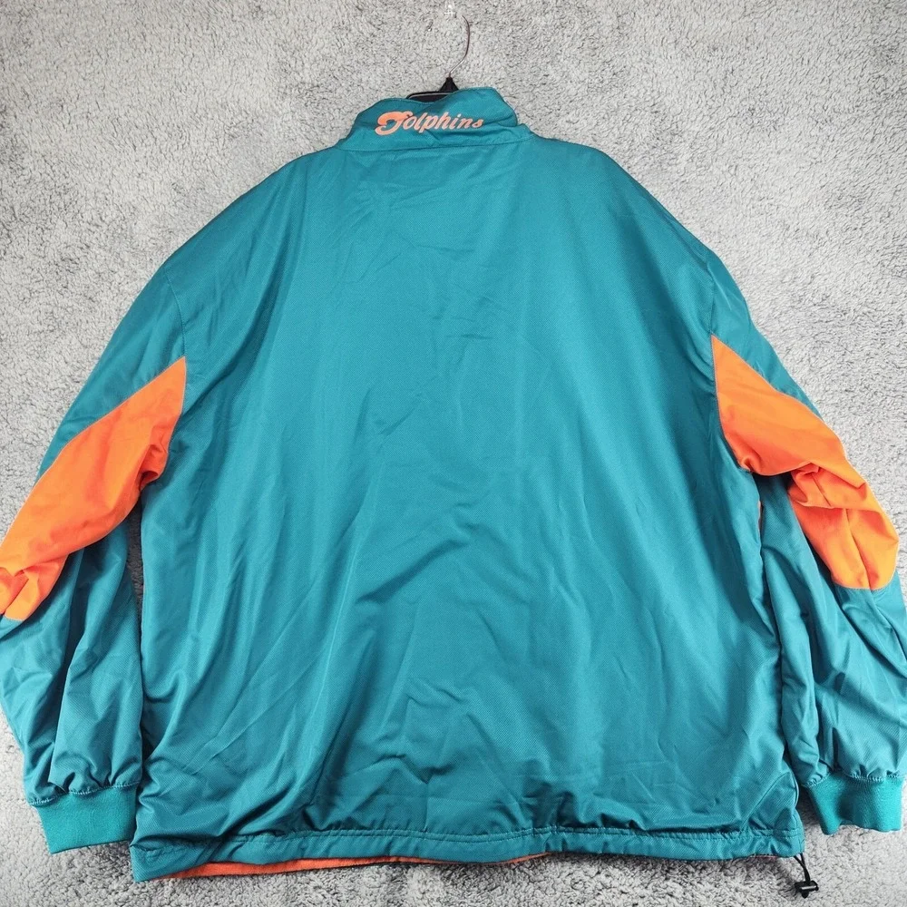 Vintage 90's NFL Miami Dolphins Reversible Fleece 1/4 Zip Pullover Mens Size XL